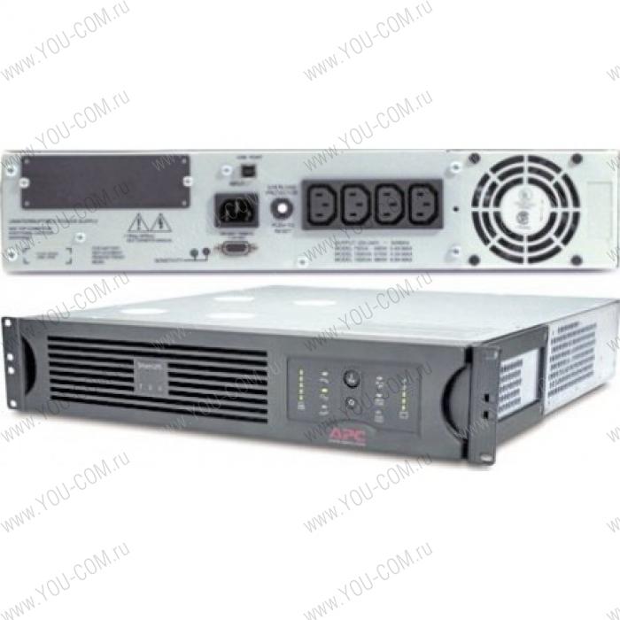 Black Smart-UPS 750VA/480W, RackMount, 2U, Line-Interactive, USB and serial connectivity, user repl.batt, Automatic Voltage Regulation