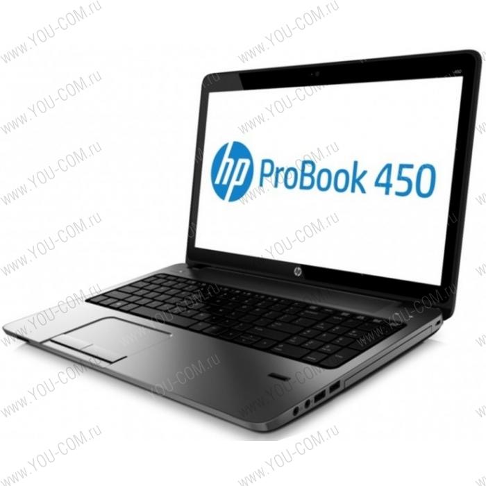 HP Probook 450 Core i5-4200M 2.5GHz,15.6" HD LED AG,Cam,8GB DDR3L(1),1TB 5.4krpm,DVDRW,ATI.HD 8750M 1Gb,WiFi,BT 4.0,6C,2.4kg,1y,Win8(64)+Сумка