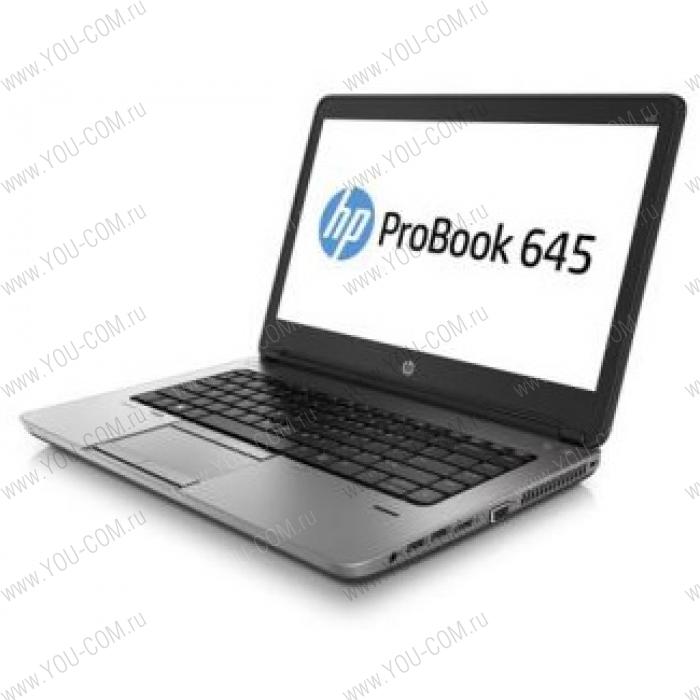 HP ProBook 645 Quad Core A6-4400MQ 2.7GHz,14" HD AG LED Cam,4GB DDR3(1),500GB 7.2krpm,DVDRW,WiFi,BT 4.0,6CLL,FPR,2.1kg,1y,Win7Pro(64)