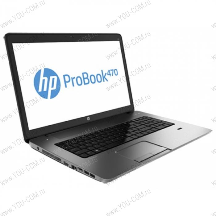 Ноутбук HP Probook 470 Core i7-4510U 2.0GHz,17.3" FHD LED AG Cam,8GB DDR3L(1),1TB 5.4krpm,DVDRW,ATI.R5 M255 2Gb,WiFi,BT,6C,FPR,2.87kg,1y,Dos