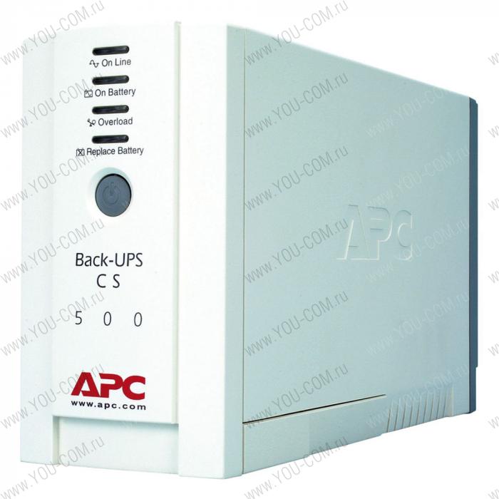 APC Back-UPS CS 500VA/300W, 230V, 4xC13 outlets (1 Surge & 3 batt.), user repl. batt., 2 year warranty