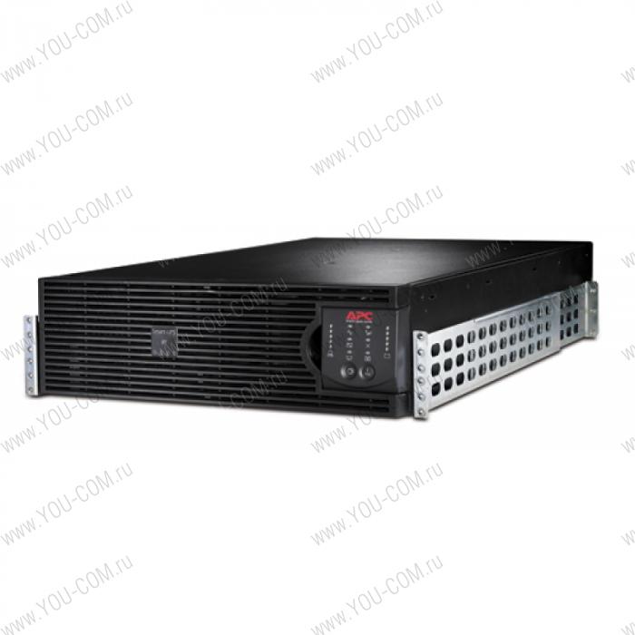 APC Smart-UPS RT RM, 5000VA/3500W, On-Line, Extended-run, Rack 3U (Tower convertible), Pre-Inst. Web/SNMP, with PC Business, Black(SURTD5000XLI + SURTRK2)