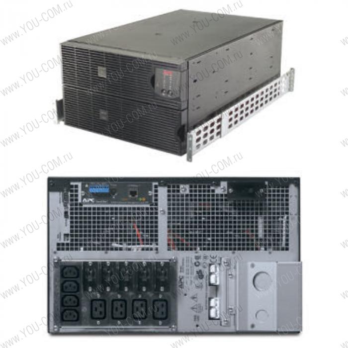 APC Smart-UPS RT RM, 10000VA/8000W, On-Line, 1:1 or 3:1,  Rack 6U (Tower convertible), Extended-run, Pre-Inst. AP9619, with PC Business, Black (SURT10000XLI + SURTRK2)
