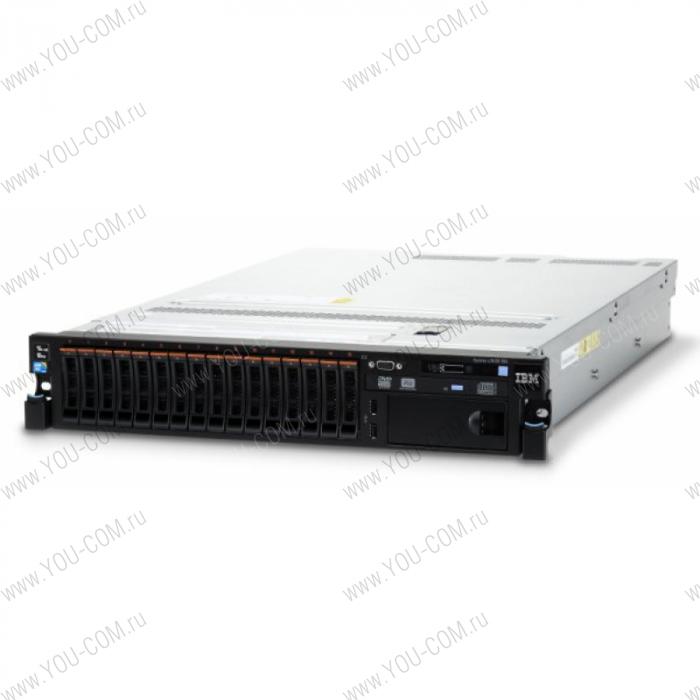 IBM x3650 M4 Rack 2U, 1xXeon 8C E5-2650v2 (95W/2.6GHz/1866MHz/20MB), 1x8GB, 1.5V 14900 RDIMM, noHDD HS 2.5" SAS/SATA (up8/16), SR M5110e (1GB flash+RAID5), noDVD, 4xGbE, 750W p/s(up2)