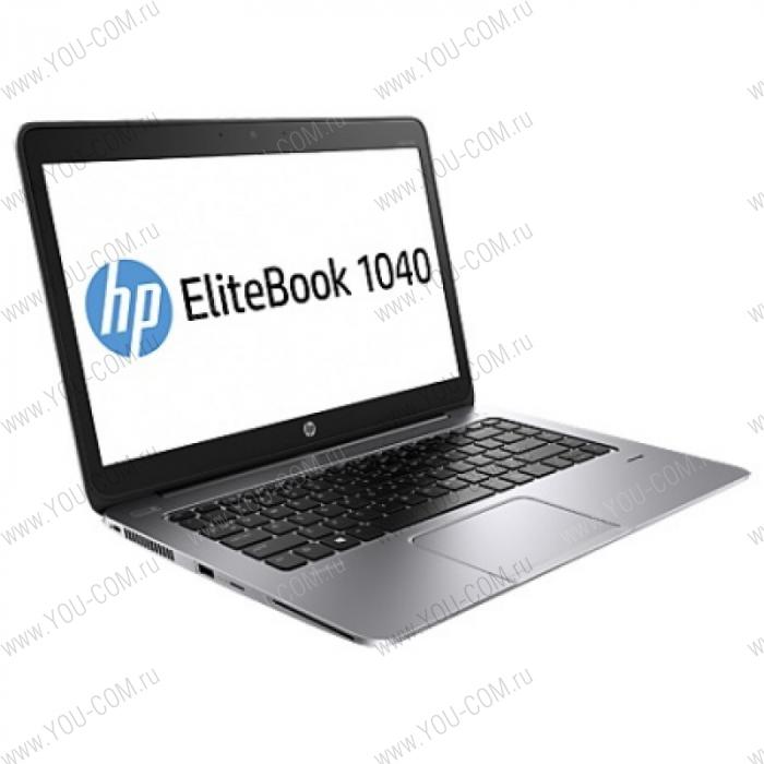 Ноутбук HP EliteBook Folio Ultrabook 1040 Core i5-4210U 1.7GHz,14" IPS FHD LED AG Cam,4GB DDR3L(4GBTotal),256GB SSD,WiFi,3G,BT,6CCL,1.58kg,3y,Win7Pro(64)+Win8.1Pro(64)+RJ45/VGA Adapter