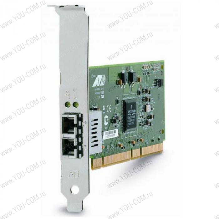 Доп. Оборудование Allied Telesis Gigabit Ethernet Fiber Adapter, 1000-Base-SX (SC), 64-bit PCI, Single Pack