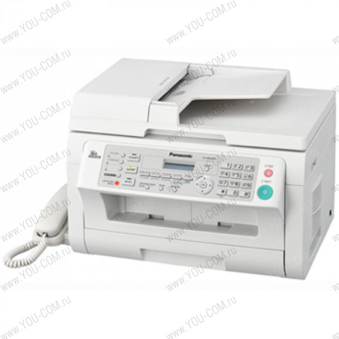 Panasonic МФУ лазерное KX-MB2030RUW (принтер/сканер/копир/факс, автоподатчик, сеть) белый