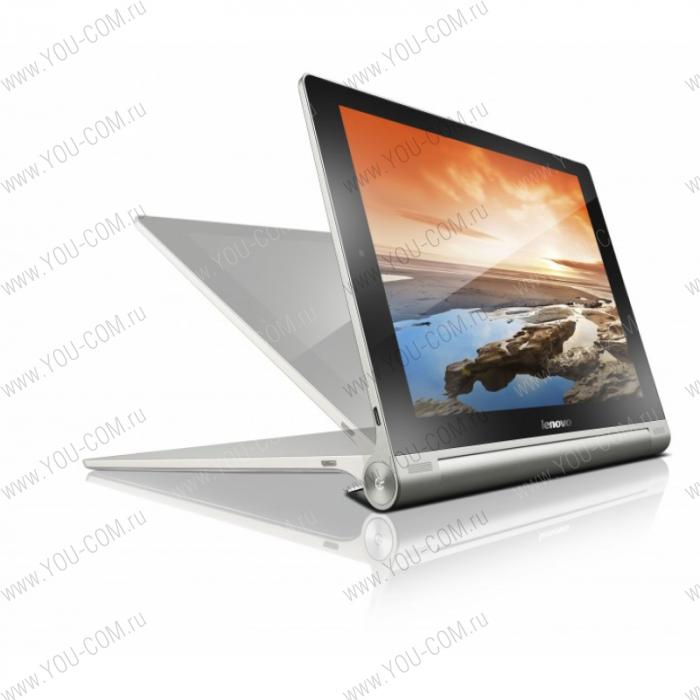 Lenovo Yoga Tablet B8000 10"MultiTouch(1280x800), MT8125 Quad Core(1.2Ghz), 1GB, 16GB, 3G, GPS,WiFi, BT, microUSB, WebCam, 18 ч, 0,6 kg, Silver, Android