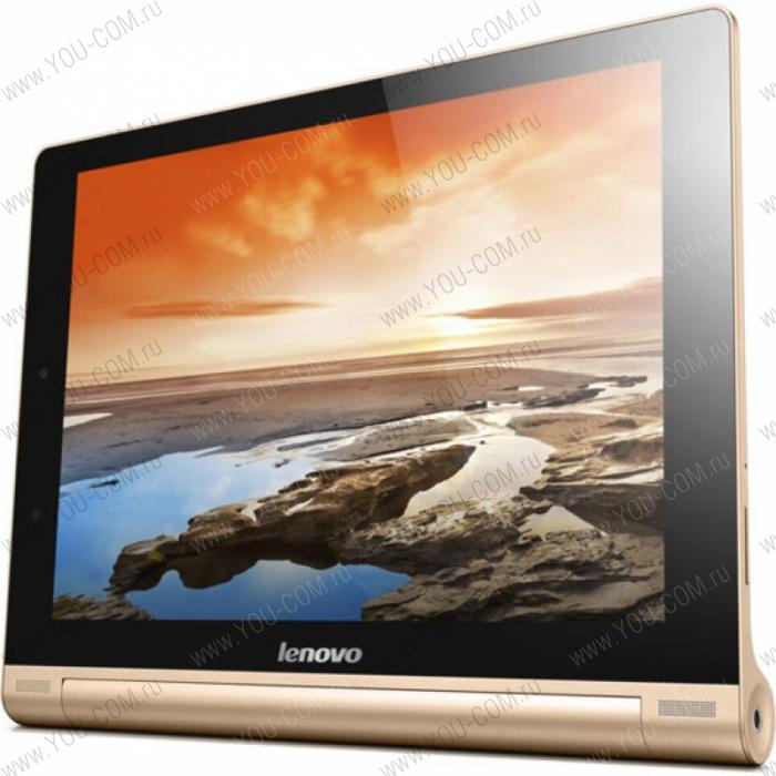 Планшет Lenovo Yoga Tablet B8080 10"MultiTouch(1920x1200), Qualcomm Snapdragon 400(1.6Ghz), 2GB, 32GB, 3G, GPS,WiFi, BT, microUSB, WebCam, 18 ч, 0,6 kg, Gold, Android 4