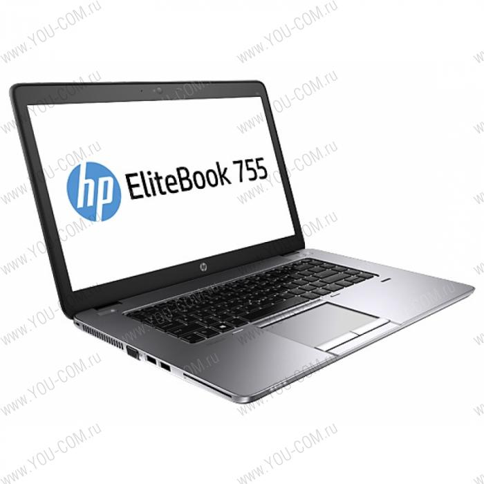 HP EliteBook 755 A10 Pro-7350B 2.1GHz,15.6" FHD LED AG Cam,4GB DDR3(1),500GB 7.2 krpm,WiFi,BT,3CLL,1,8kg,FPR,3y,Win7Pro(64)+Win8.1P ro(64)