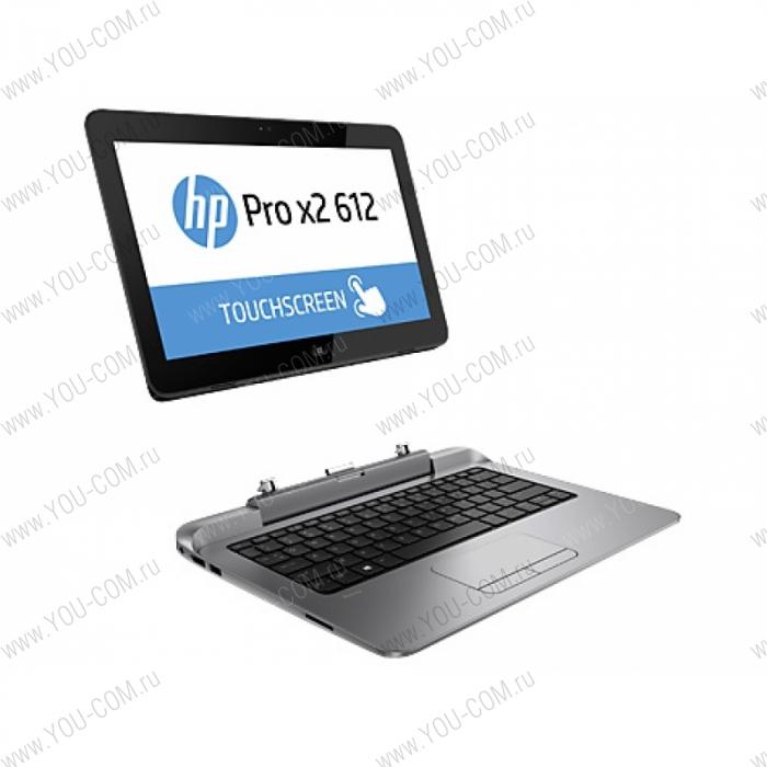 HP Pro X2 612 Core i5-4202Y 1.6GHz, 12.5" HD TouchScreen,Cam,4GB DDR3L(Total),128GB SSD,WiFi,3G,BT,4C,FPR,1.9kg,1y,Win8.1Pro(64) with Keyboard (2C)