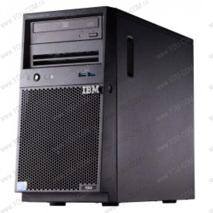 Lenovo topSeller x3100 M5, 1x Xeon E3-1220v3 3.1GHz 8MB 4C 1600 (80W), 8GB (1x 8GB (2Rx8, 1.35V 1600MHz) UDIMM), O/B 2.5" HS SAS/SATA(8), M1115, Multiburner, 2x430W HS PSU (an. 5457F3G)