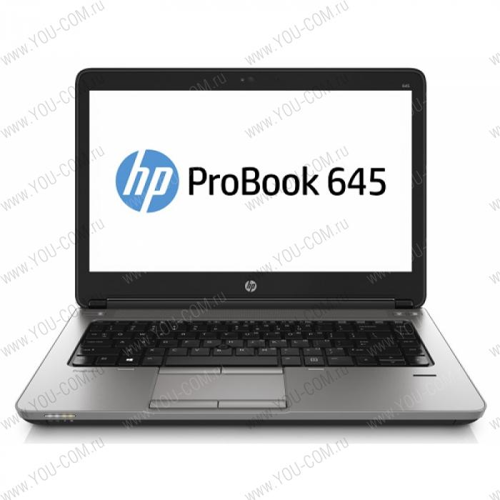 Ноутбук HP ProBook 645 UMA / A6-5350 / 14 HD SVA AG / 4GB 1D / 500GB 7200 / W7p64W8.1p / DVD+-RW / 1yw / Webcam / kbd TP / Broadcom abgn 2x2+BT / FPR