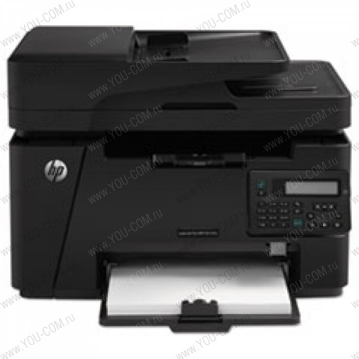 HP LaserJet Pro MFP M127fn (p/c/s/f, A4, 1200dpi, 20ppm, 128 Mb, 1 tray 150, ADF 35 sheets, USB/LAN, Flatbed, black, Cartridge 700 pages in box, 1y warr, replace CE841A)