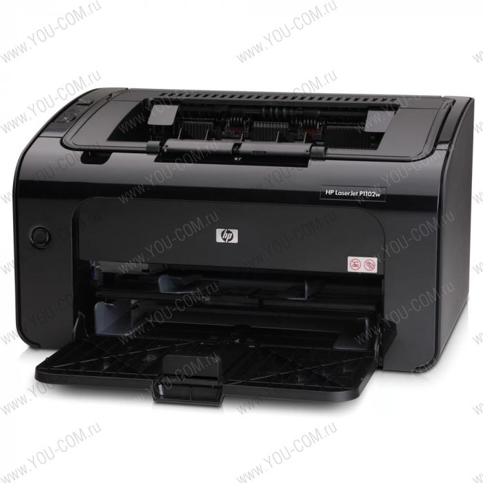 HP LaserJet Pro P1102w RU (A4, 1200dpi, 18ppm, 8Mb, 2 trays 150+10, USB/WiFi 802.11 b/g, 3y warr, Cartridge 1600pages&USB cable 1m in box, replace CB411A, CE657A)