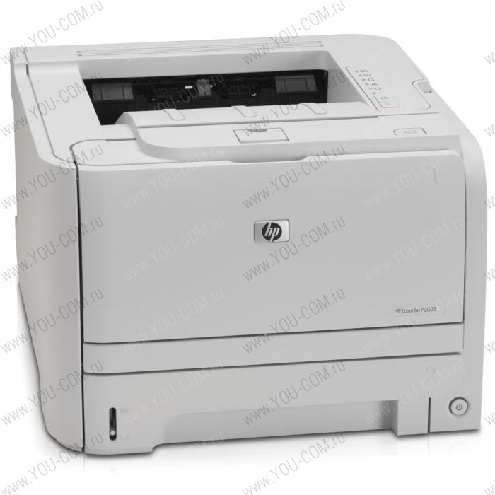 Принтер HP LaserJet P2035 (A4,1200dpi, 30ppm, 16Mb, 2 tray 250+50, USB/Parallel, cartridge 1000 pages in box, 1y warr, replace CB450A)