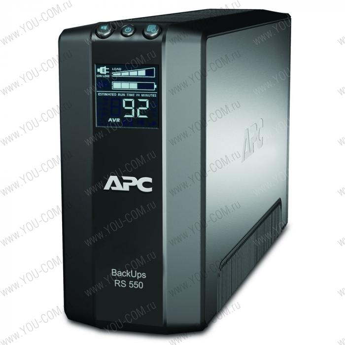 APC Back-UPS Pro Power Saving, 550VA/330W, 230V, LCD, AVR,  6xC13 outlets (3 Surge & 3 batt.), Data/DSL protection, USB, PCh, user repl. batt., 2 year warranty