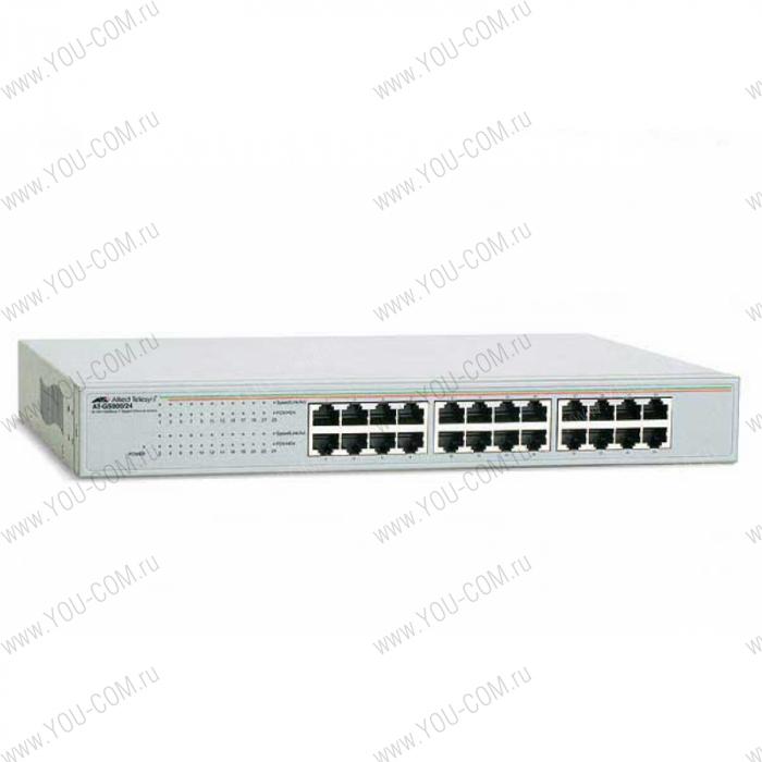 Allied Telesis 24x10/100/1000TX unmanged switch, 19" rackmount hardware included