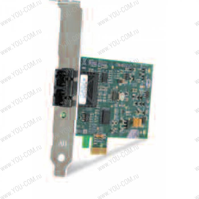 Сетевой адаптер Allied Telesis 100Mbps Fast Ethernet PCI-Express Fiber Adapter Card; SC connector, includes both standard and low profile brackets, Single pack