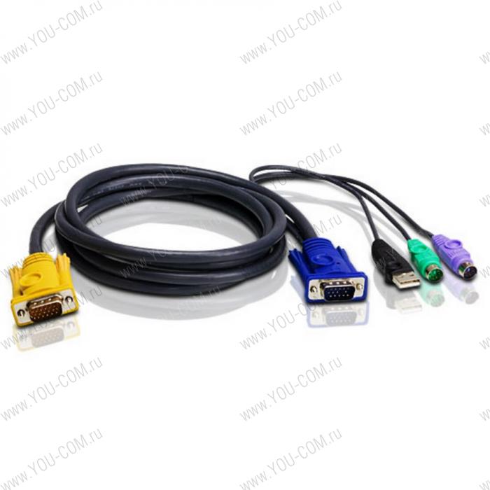 ATEN USB-PS/2 HYBRID CABLE.; 3M*2L-5303UP