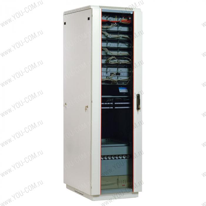 Шкаф телекоммуникационный напольный 38U (600x600) дверь стекло, [ ШТК-М-38.6.6-1ААА ]