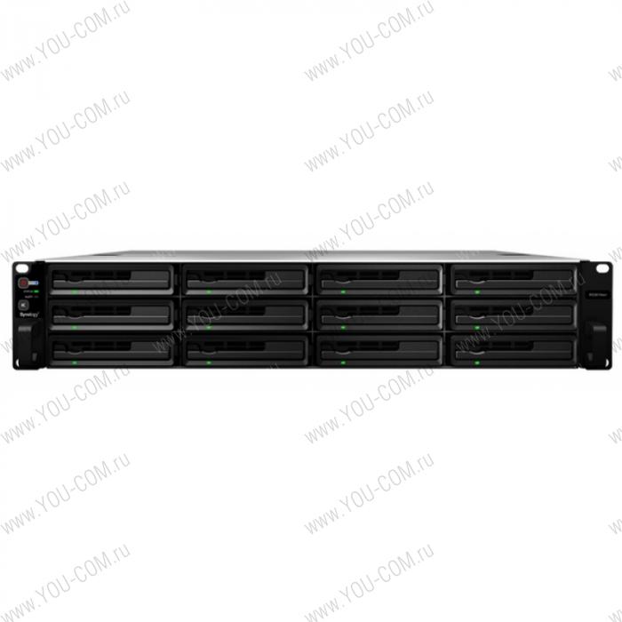 Synology (Rack 2U)RS3614xs QC3,4Ghz/2x2Gb up to 32/RAID0,1,10,5,5+sp,6/up to12HP HDDs SATA(3,5'or2,5')up to 36 with 2xRX1214RP/4xUSB/2xInfB/4GigEth(4x10Gbopt)/iSCSI/2 xIPcam(up to 75)/1xRPS