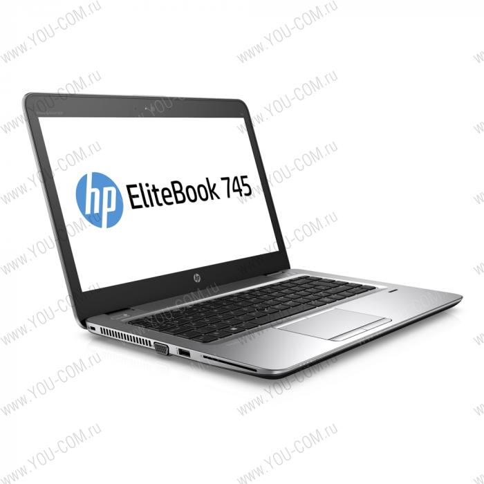 Ноутбук без сумки HP EliteBook 745 G3 A10 Pro-8600B 1.6GHz,14" HD LED AG Cam,4GB DDR3L(1),500GB 7.2 krpm,WiFi,BT,3CLL,1,58kg,FPR,3y,Win7Pro(64)+Win10Pro(64)
