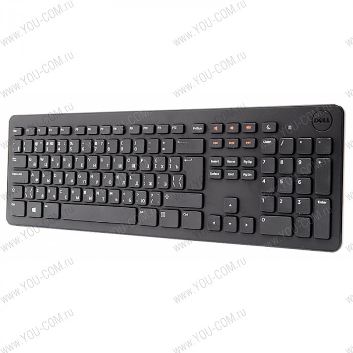 Клавиатура Dell Keyboard : Russian (QWERTY) Dell KB213 Multimedia USB Keyboard Black (Kit)