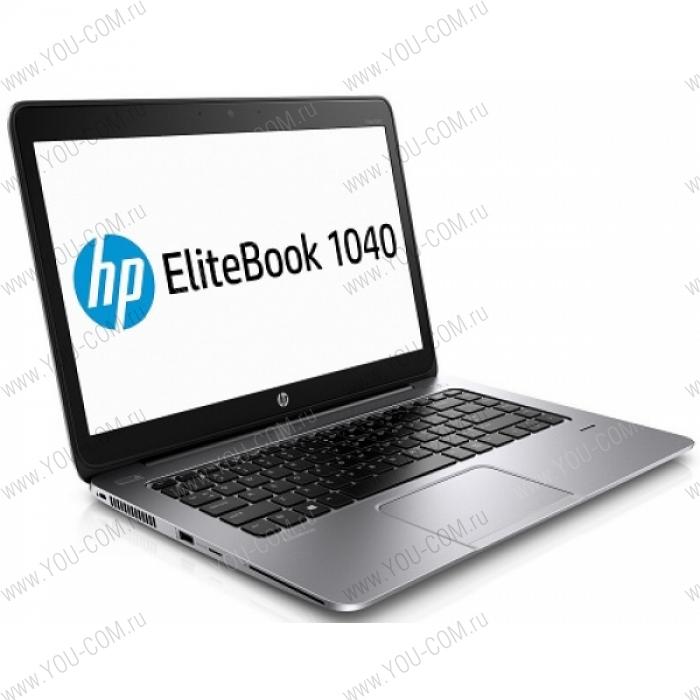 Ноутбук без сумки HP EliteBook Folio 1040 G3 Core i5-6200U 2.3GHz,14" QHD (2560x1440) AG,8Gb DDR4 total,256Gb SSD,LTE,45Wh LL,FPR,1.5kg,3y,Silver,Win7Pro+Win10Pro