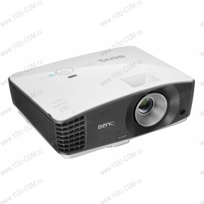 Проектор BenQ MW705 DLP; WXGA; Brightness: 4000 AL; High contrast ratio 13000:1; 1.1X zoom (1.55-1.7); 2.8 kg; Noise 29dB (eco); Speaker 2W x1;  HDMI x2 (1 w/MHL);  3D via HDMI; H/V keystone; Corner f