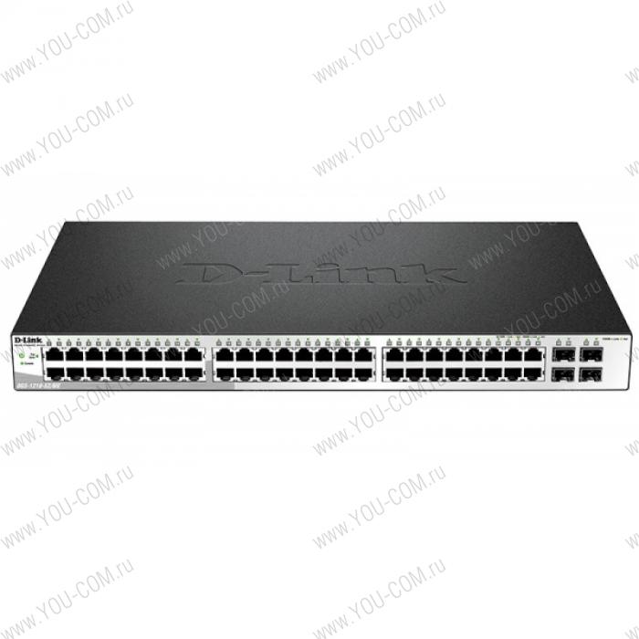 Коммутатор D-Link DGS-1210-52/ME/A1A, Managed Gigabit Switch with 48 10/100/1000Base-T + 4 SFP Ports