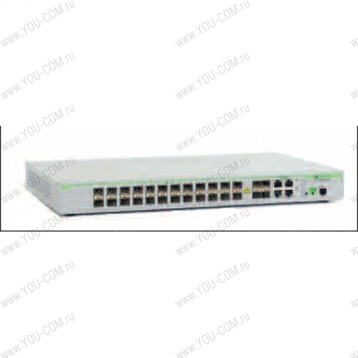 Коммутатор Allied Telesis Gigabit managed ‘Green’ switch with 24 100/1000Mbps SFP ports and 4 10/100/1000T or SFP combo ports