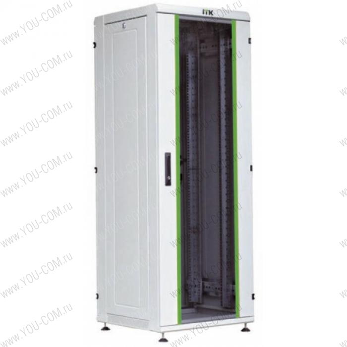 ITK Шкаф сетевой 19", 42U, 800х800 мм, стеклянная передняя дверь, серый (компл.3 коробки - часть 1 из 3)