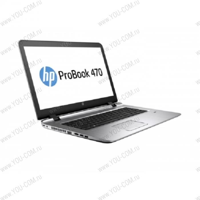 Ноутбук без сумки HP Probook 470 G3 Core i7-6500U 2.5GHz,17.3" FHD LED AG Cam,8GB DDR4(1),256GB SSD,DVDRW,ATI.R7 M340 2Gb,WiFi,BT,4C,FPR,2.61kg,1y,Win7Pro(64)+Win10Pro(64)
