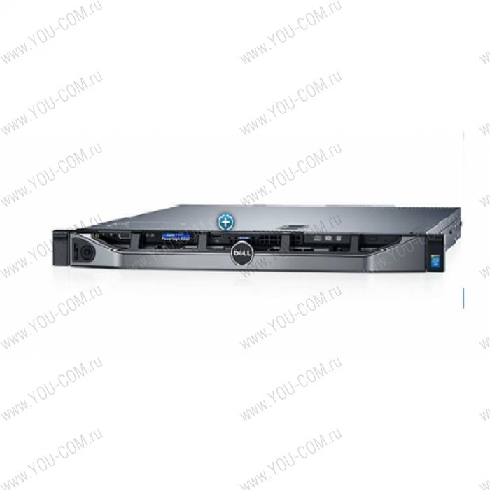 Dell PowerEdge R330 1U/ E3-1220v5 3,0Ghz/ 1x8Gb UDIMM(2133)/ H330/ 1x1Tb SATA 7.2K LFF/ UpTo(4)LFF HotPlug/ DVDRW/ iDRAC8 Ent/ 2xGE/ 1xRPS350W(2up)/ Bezel/ Static Rails/no ARM/PCI-E: 1xF+1xL/ 3YBWNBD