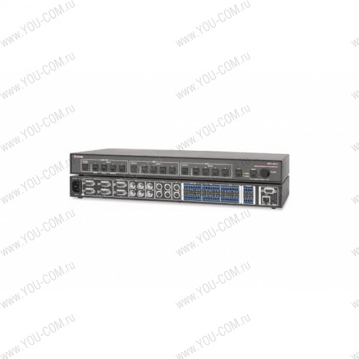 Презентационный матричный коммутатор Extron MPX 423 A [60-683-01] сигналов VGA, композитного видео, S-Video (4x2) и стерео аудио сигналов (12х2), мониторинг и управление по IP Link® Ethernet, управление по RS-232, 350/150 МГц (CV/VGA/YC).