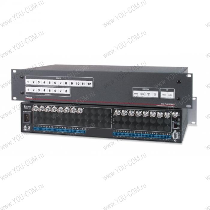 Матричный коммутатор 8x8 Extron MAV Plus 88 AV [60-658EX] композитного видео и стерео аудио сигналов, мониторинг и управление по IP Link® Ethernet, RS-232 и RS-422, высота 2U, 150 МГц.