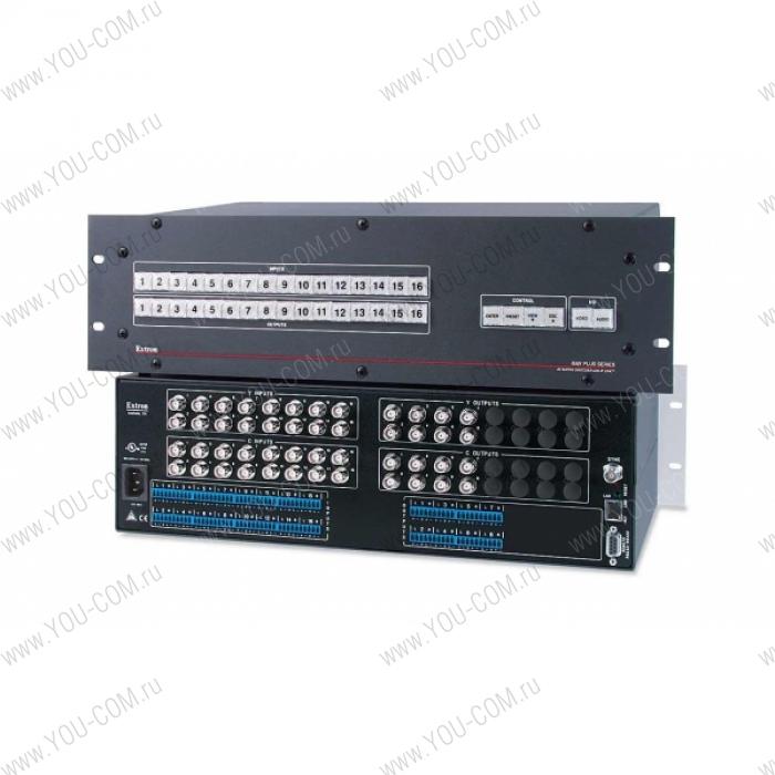 Матричный коммутатор 16x8 Extron MAV Plus 168 SV [60-364-12] сигнала S-Video (разъемы BNC(F)), мониторинг и управление по IP Link® Ethernet, RS-232 и RS-422, высота 3U, 150 МГц.