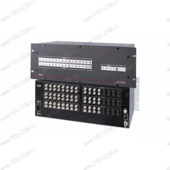 Матричный коммутатор 16x8 Extron MAV Plus 168 HD [60-366-12] компонентного видео сигнала (разъемы BNC(F)), мониторинг и управление по IP Link® Ethernet, RS-232 и RS-422, высота 4U, 150 МГц.