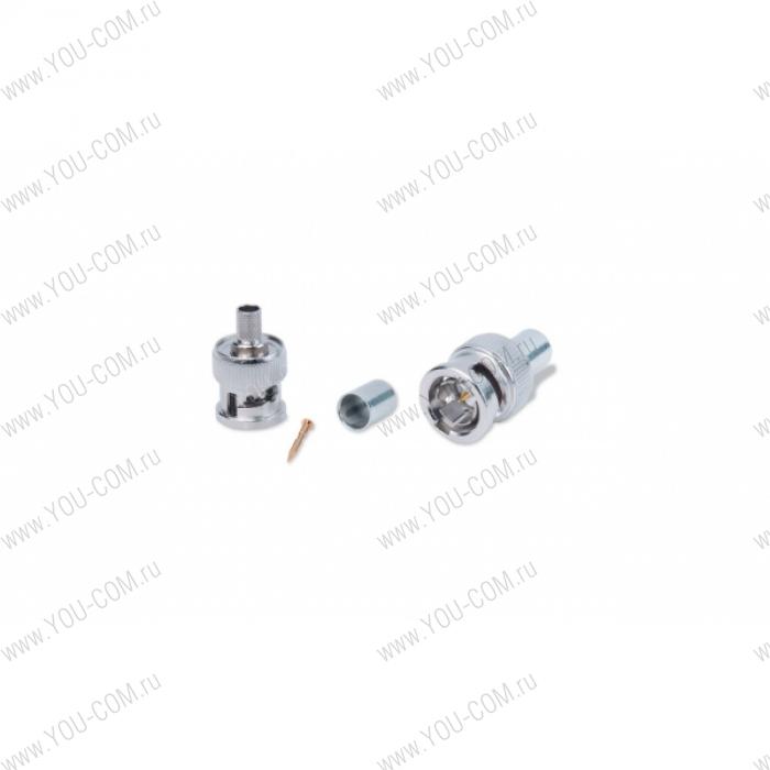 Разъемы Extron BNC Male RG59 [100-257-01] обжимные BNC M-типа, 75 Ohm, для кабеля RG59 (50 шт упаковка).