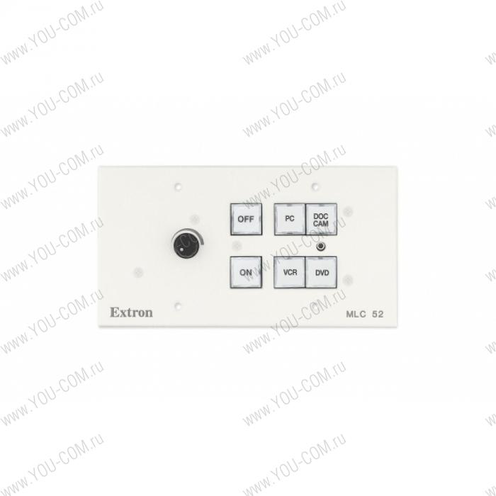 Контроллер Extron MLC 52 RS VC EU серии MediaLink  IR, RS-232, с регулятором громкости - с панелью управления стандарта EU