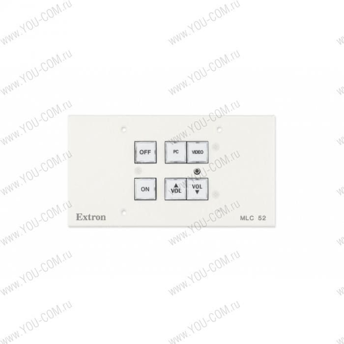 Контроллер Extron MLC 52 RS EU серии MediaLink  IR and RS-232 Display Control - с панелью управления стандарта EU - RAL9010 White