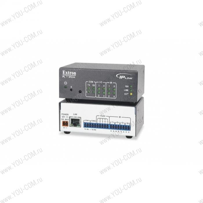Интерфейс управления Extron IP Link® IPL T SFI244 [60-544-86] для Ethernet: 2 двунапр-х порта RS-232, 4 конфигурируемых порта ввода/вывода, 4 ИК порта, встроенный web-сервер, 7.25 MB флеш-памяти.