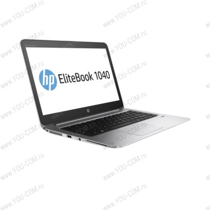 Ноутбук без сумки HP EliteBook Folio Ultrabook 1040 G3 Core i5-6200U 2.3GHz,14" FHD LED AG Cam,8GB DDR4 (NO SLOT),128GB SSD,WiFi,BT,6CCL,1.43kg,3y,Win10Pro(64)+RJ45/VGA Adapter