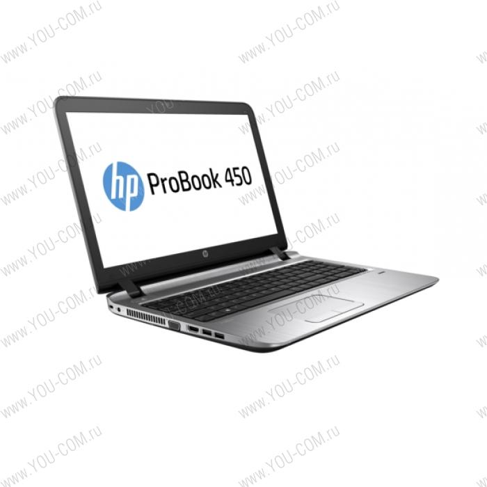 Ноутбук без сумки HP ProBook 450 G3 Core i3-6100U 2.3GHz,15.6" HD (1366x768) AG,4Gb DDR4(1),1Tb 5400,DVDRW,44Wh,FPR,2.2kg,1y,Silver,Win7Pro+Win10Pro