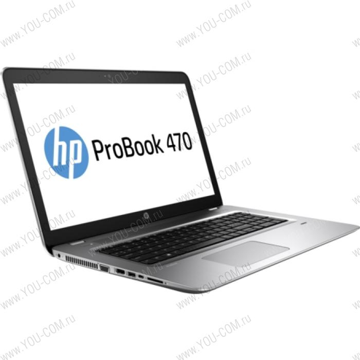 Ноутбук без сумки HP ProBook 470 G4 Core i7-7500U 2.7GHz,17.3" HD+ (1600x900) AG,nVidia GeForce 930MX 2Gb DDR3,8Gb DDR4(1),1Tb 5400,DVDRW,48Wh LL,FPR,2.6kg,1y,Silver,DOS