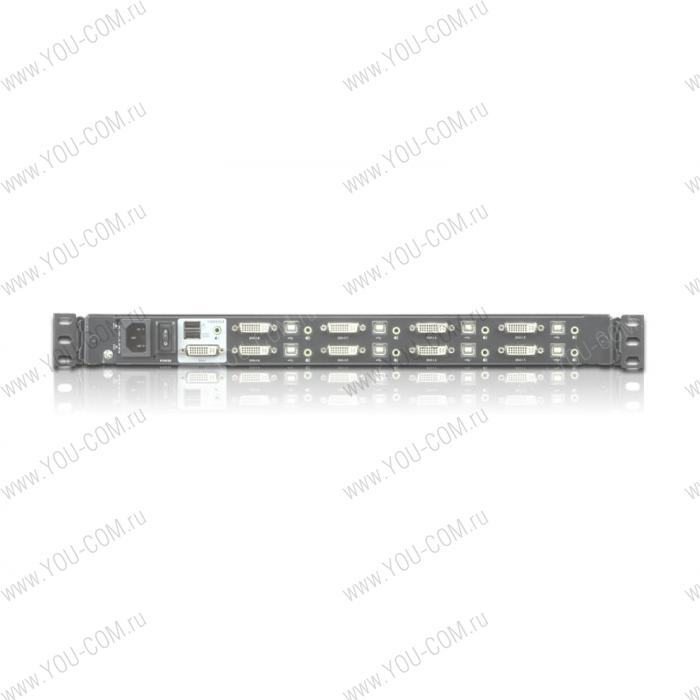 КВМ переключатель ATEN Single Rail 8-Port DVI FHD LCD KVM Switch