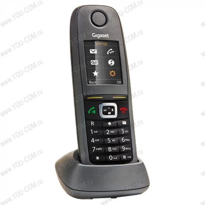 Беспроводной телефон DECT Gigaset R650H PRO (комплект: трубка и зарядное устройство, цветной дисплей, IP65, GAP, Cat-Iq 2.0)'