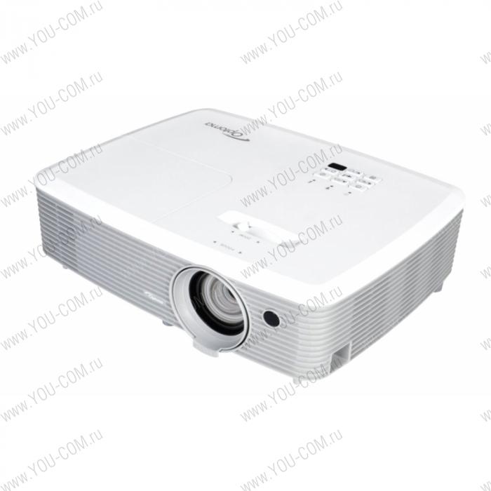 Проектор Optoma X345 Full 3D; DLP; XGA (1024*768), 3200 ANSI Lm, 22000:1;10000 час.(в реж.Education); TR 1.49 - 1.93:1; Zoom 1,3x; HDMI1.4a;VGA; Composite; AudioIN 3.5mm; VGAout; AudioOUT 3.5mm; RS232; USB-A Power;2W;29dB;2.41 кг. (95.74F01GC0E)