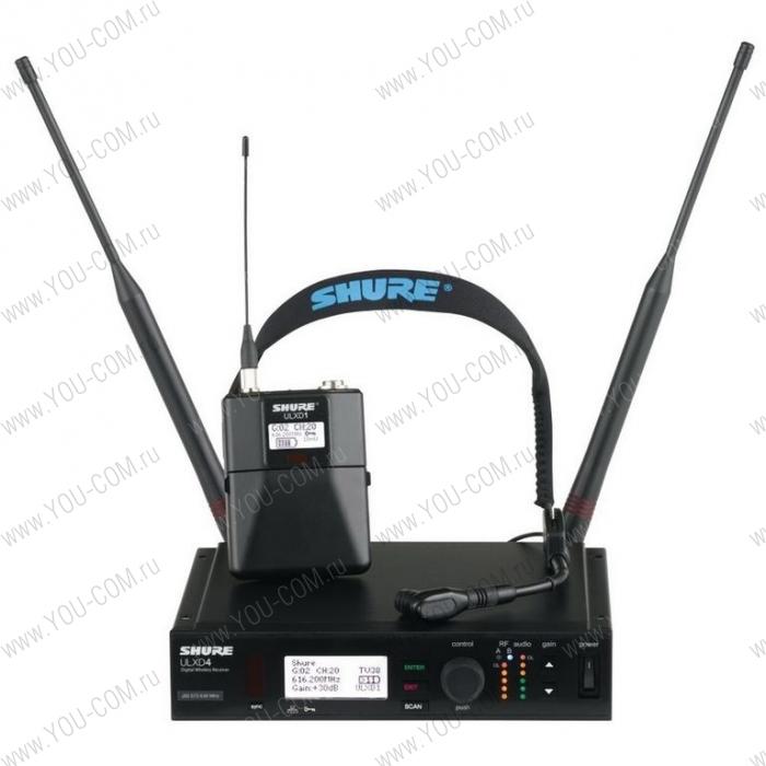 Цифровая радиосистема с портативным передатчиком и головным микрофоном Shure ULXD14E / 30